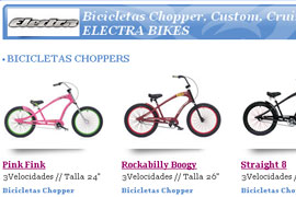 Página web chopperbikes.com, Captura 2