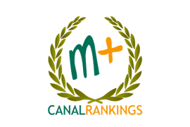 Diseño del logotipo identificativos del canal informativo sobre rankings de masters y postgrado de mastermas.com