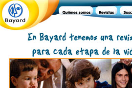 Diseño de la web de la editorial Bayard Revistas